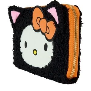 Loungefly 🎃 Sanrio Exclusive Hello Kitty Costume Sherpa Glow Zip Around Wallet